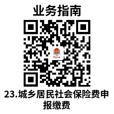 说明: 23.城乡居民社会保险费申报缴费 (1)