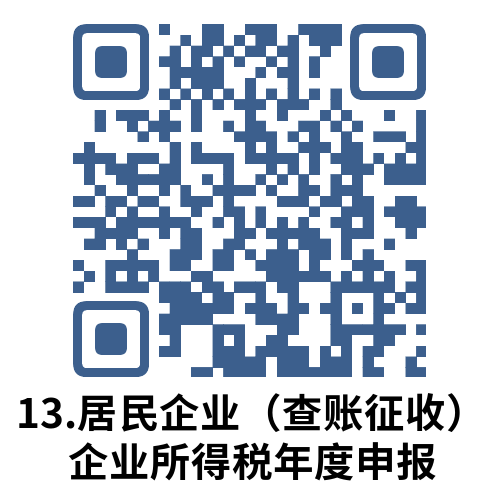 说明: 13.居民企业（查账征收）企业所得税年度申报