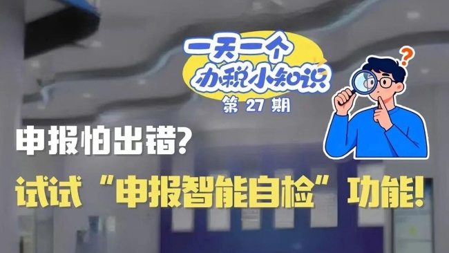 办税小知识：申报怕出错？试试“申报智能自检”功能！