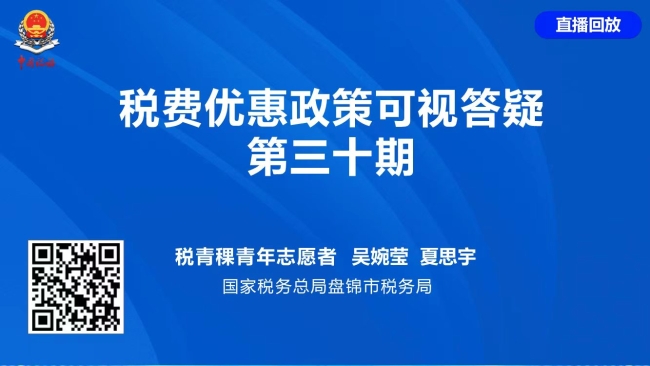 税费政策可视答疑第三十期