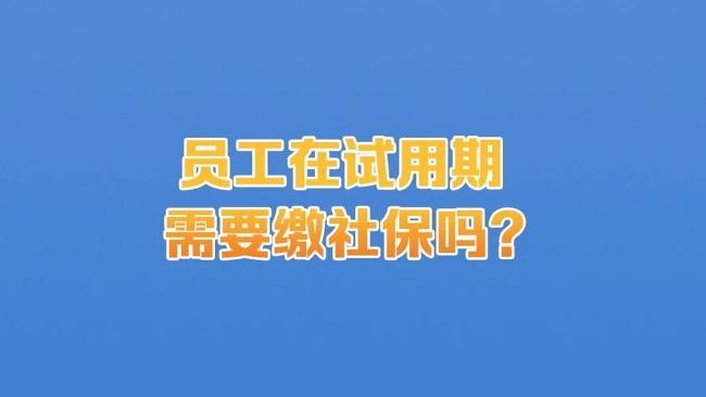 社保知识小课堂｜员工在试用期需要缴社保吗？