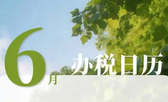 2026年6月办税日历